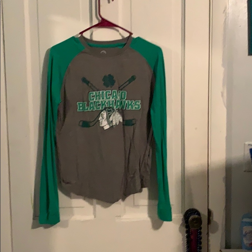 Blackhawks baseball tee